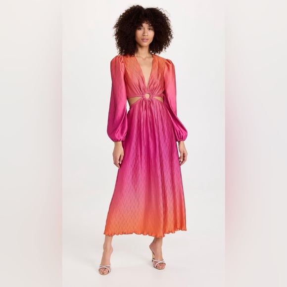Jonathan Simkhai Dresses & Skirts - Simkhai Jaelyn Ombre Plisse Cut Out Dress